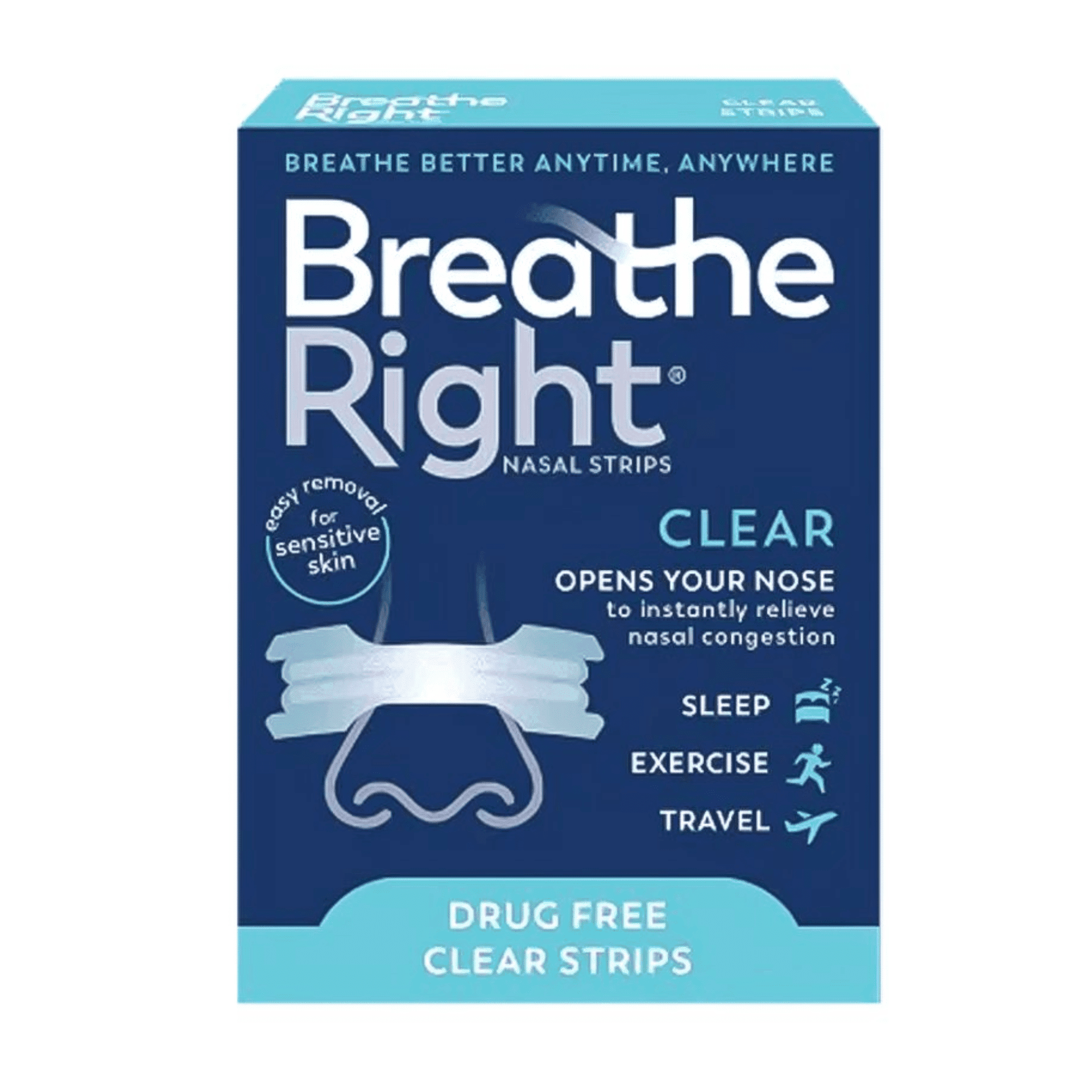 Breathe Right Neusstrips Transparant