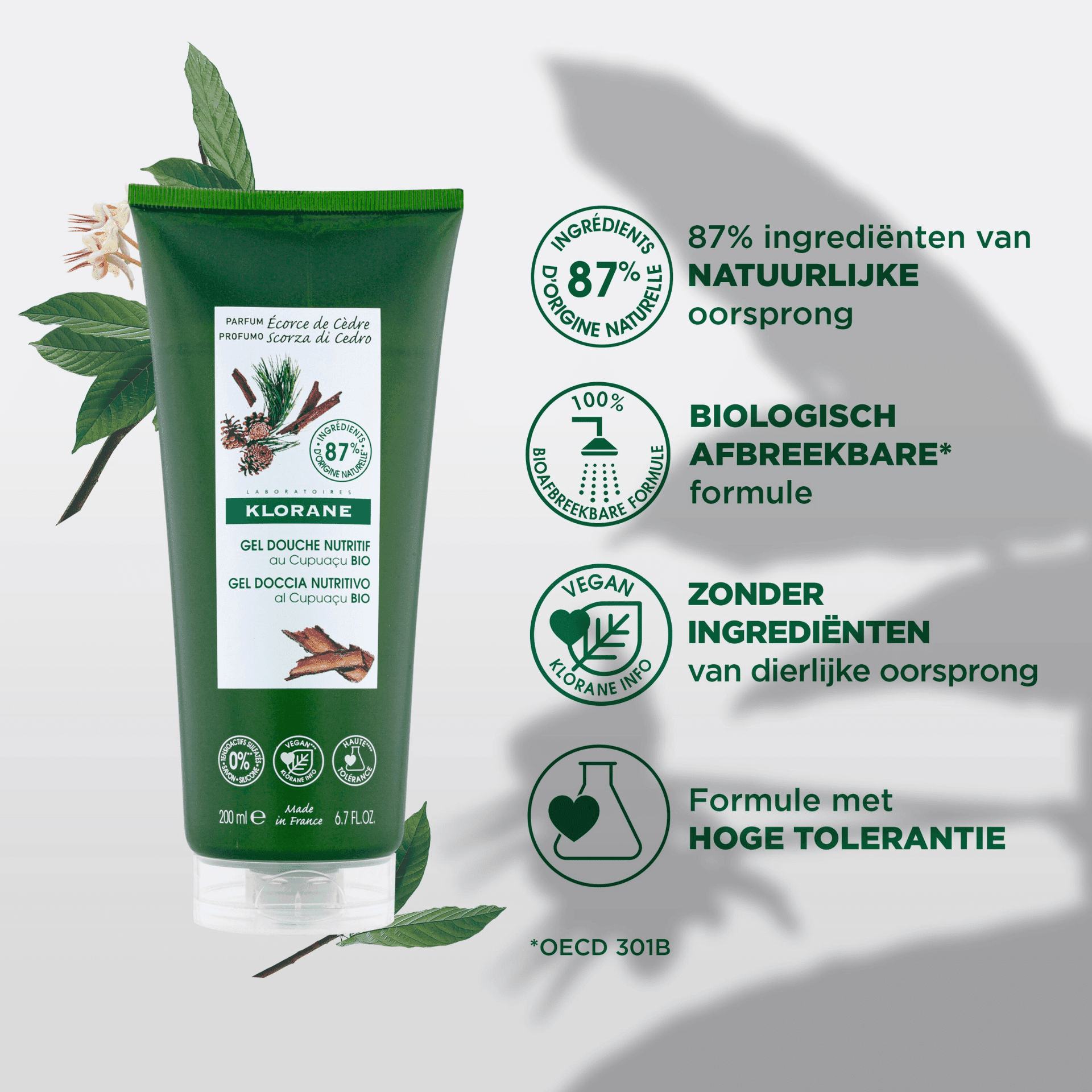 Klorane Voedende Douchegel 200 ml Klorane Voedende Douchegel 200 ml