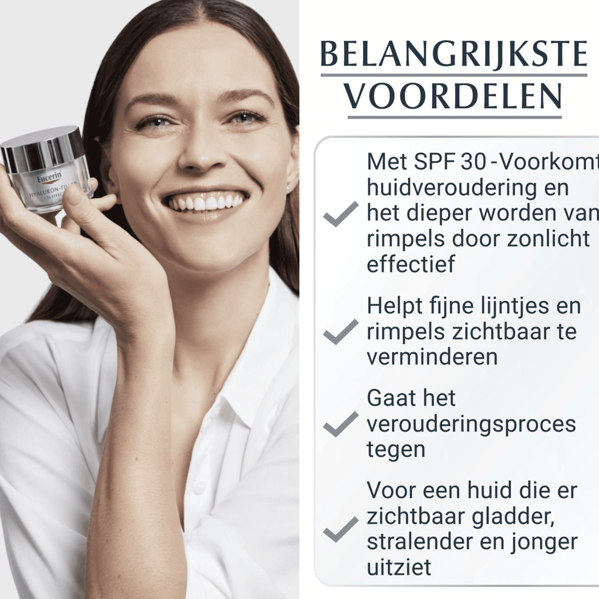 Eucerin Hyaluron-Filler + 3x Effect Dagcrème SPF 30 Eucerin Hyaluron-Filler + 3x Effect Dagcrème SPF 30