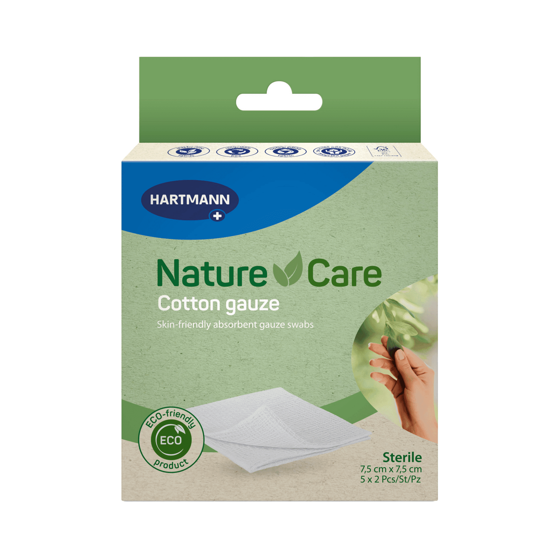 Hartmann Nature Care Cotton Gauze 7,5 x 7,5 cm