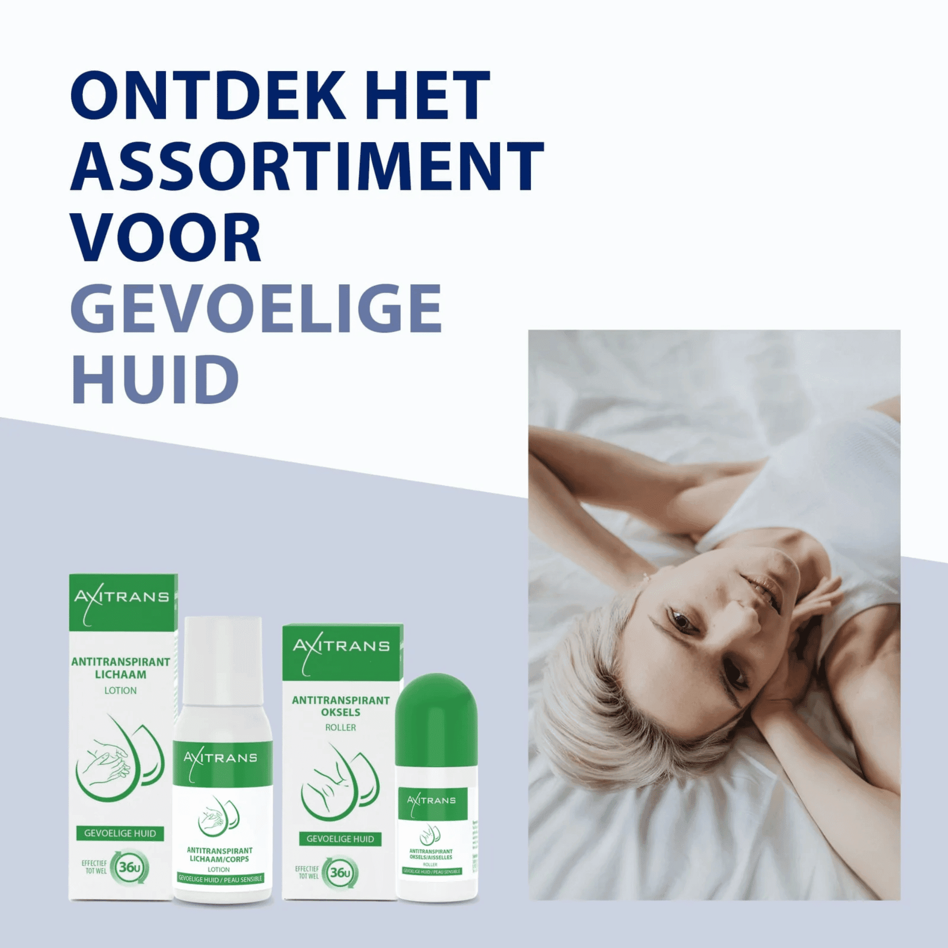Axitrans Roller Antitranspirant Oksels Gevoelige Huid