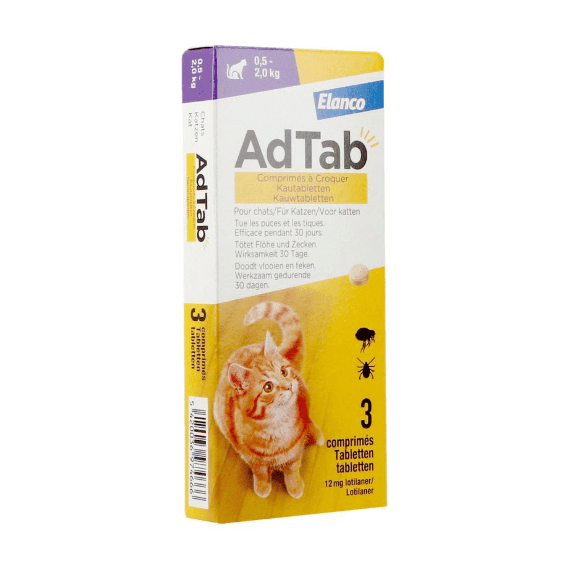 Adtab 12mg Chat >0,5kg-2kg Comp A Croquer 3 Adtab 12mg Chat >0,5kg-2kg Comp A Croquer 3
