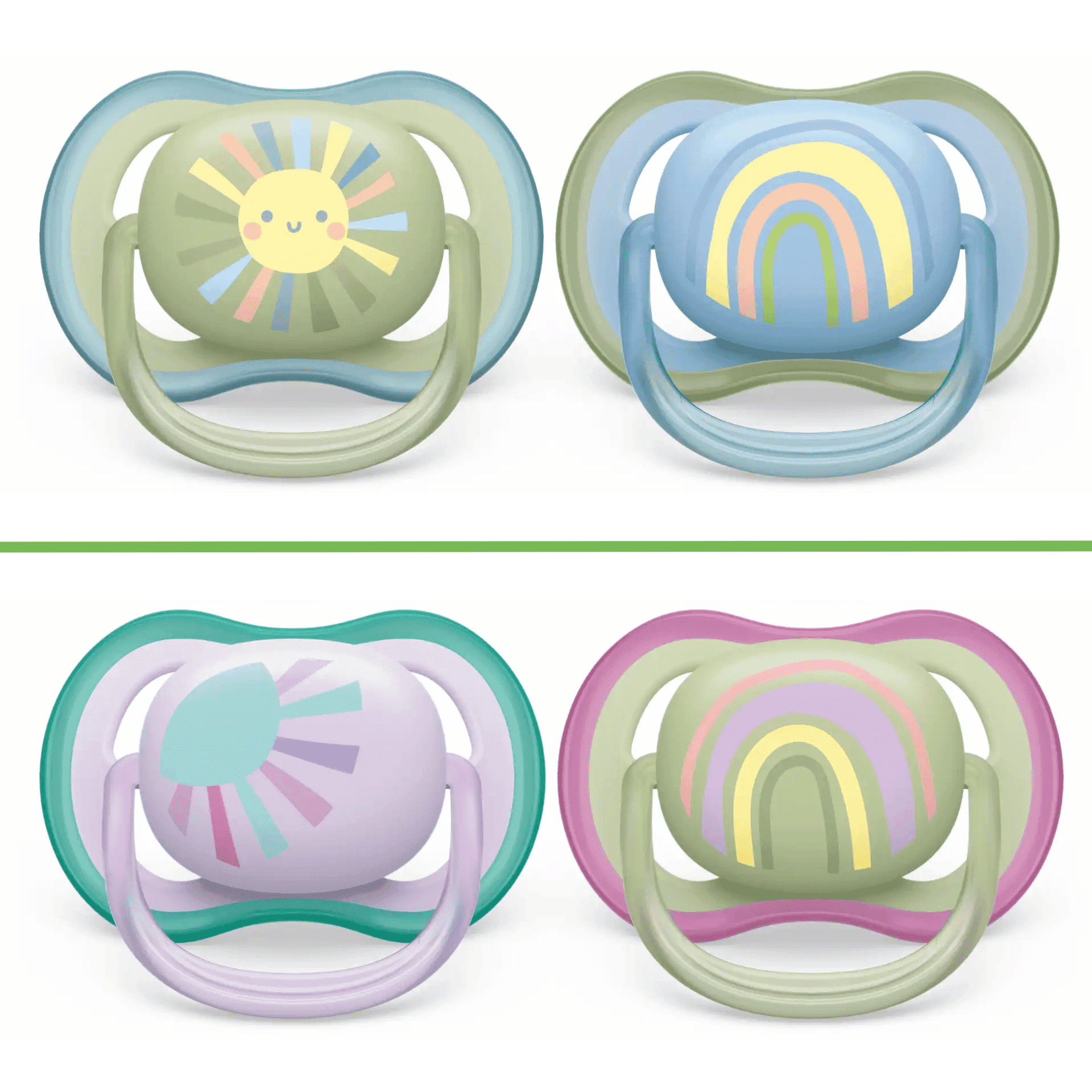 Avent Ultra Air Fopspeen 0-6M Zon/Regenboog SCF085/30