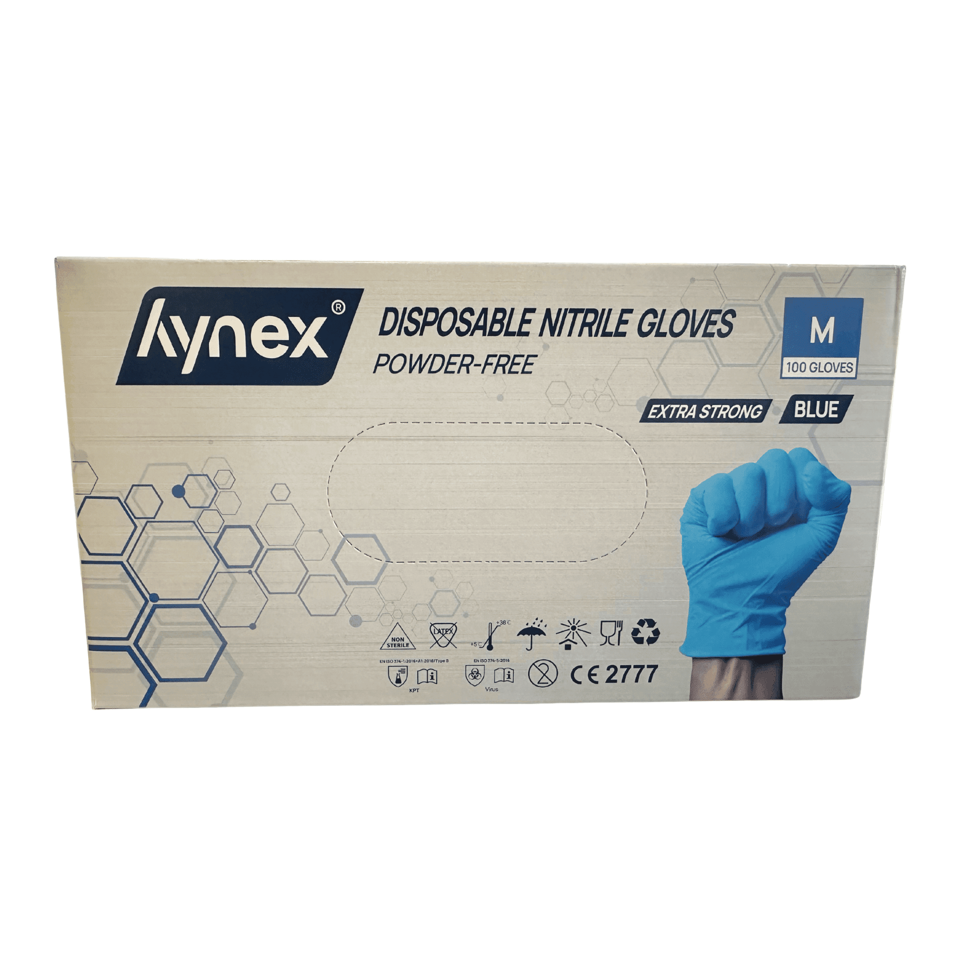 Hynex Gants Jetables en Nitrile Bleu 100 pièces