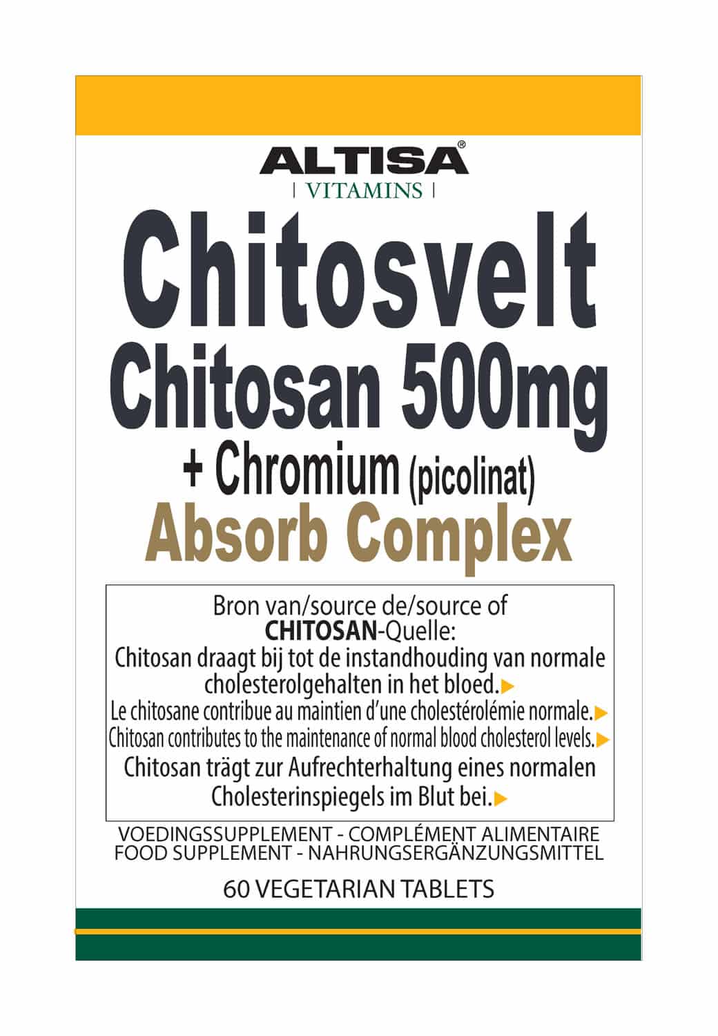 Altisa Chitosvelt Chitosan 500 mg + Chroom