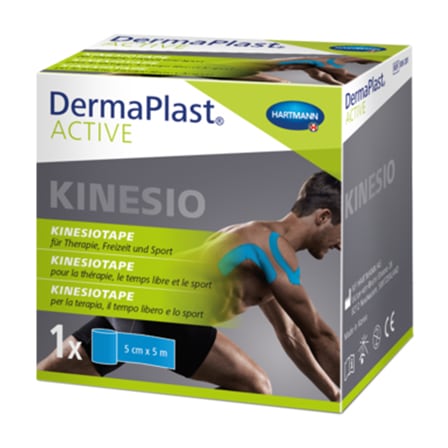 Hartmann DermaPlast Active Kinesiotape Blauw 5 cm x 5 m Hartmann DermaPlast Active Kinesiotape Blauw 5 cm x 5 m