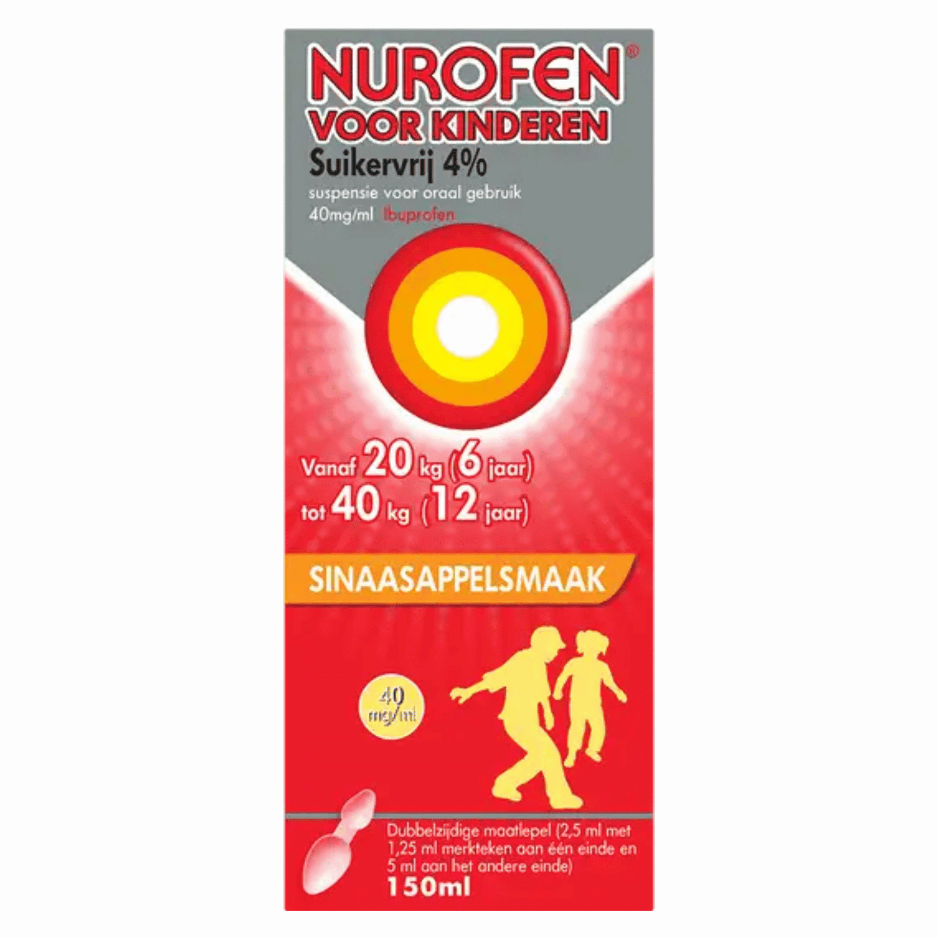 Nurofen Enfant sans Sucre Orange 4 %
