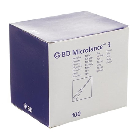 BD Microlance 3 25 G x 1 RB 0,50 x 25 mm Oranje