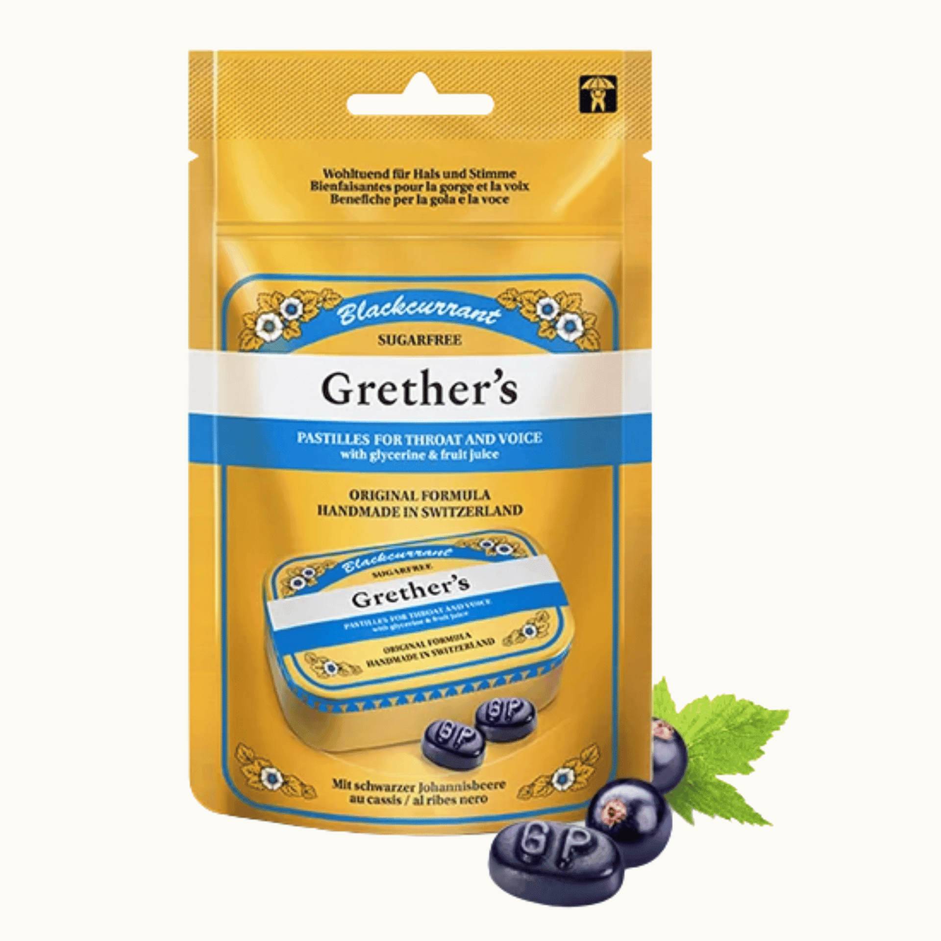 Grether's Suikervrije Pastilles Blackcurrant Grether's Suikervrije Pastilles Blackcurrant