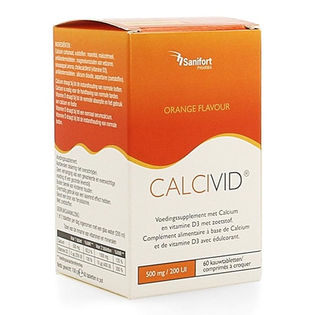 Calcivid 500 mg/200 UI Sinaasappel Calcivid 500 mg/200 UI Sinaasappel
