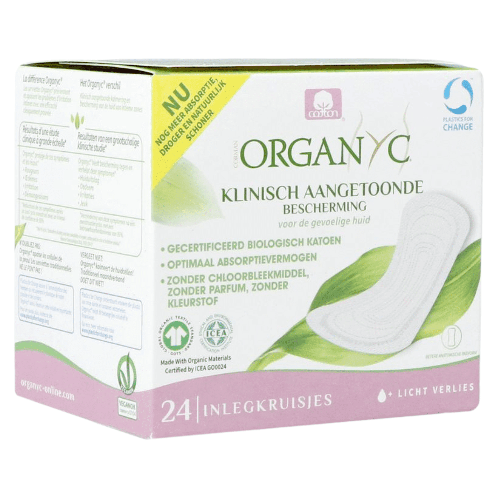 Organyc Inlegkruisjes Katoen Bio Pocketformaat Organyc Inlegkruisjes Katoen Bio Pocketformaat