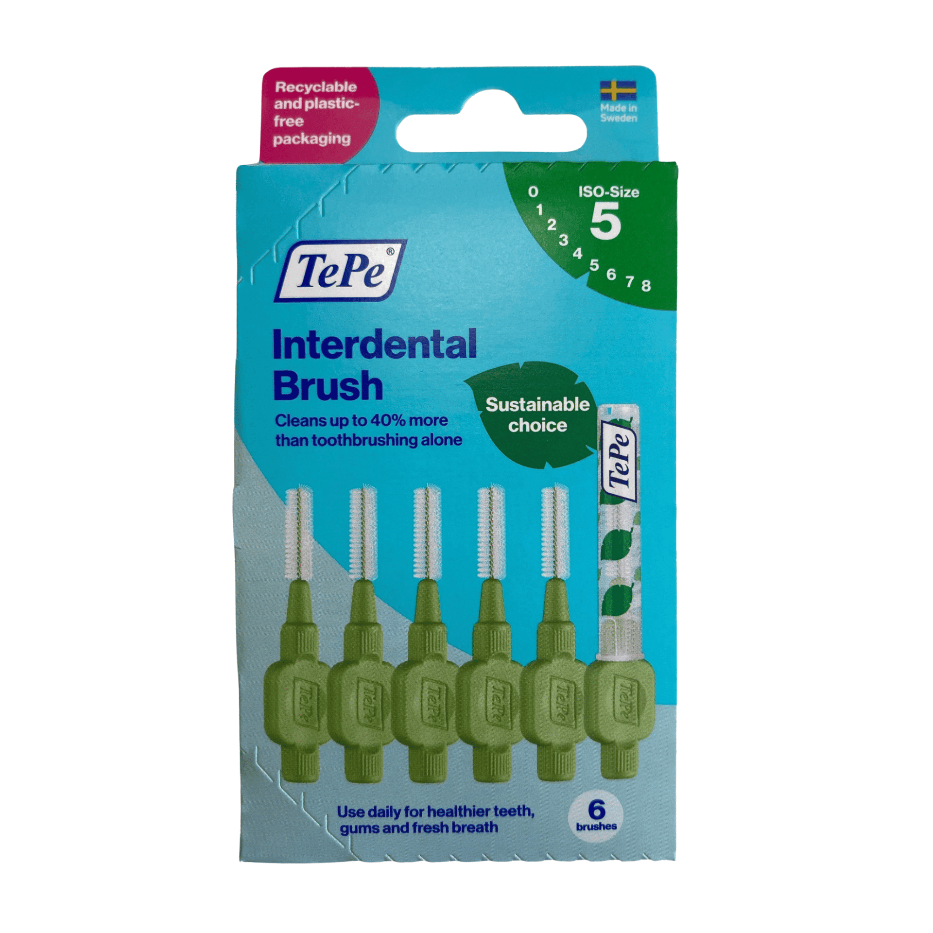 TePe Original Interdentale Borstel Size 5 0,8 mm Groen TePe Original Interdentale Borstel Size 5 0,8 mm Groen