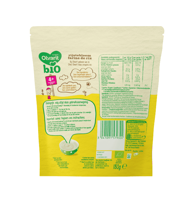 Olvarit Bio Rijstebloem 180 g Olvarit Bio Rijstebloem 180 g