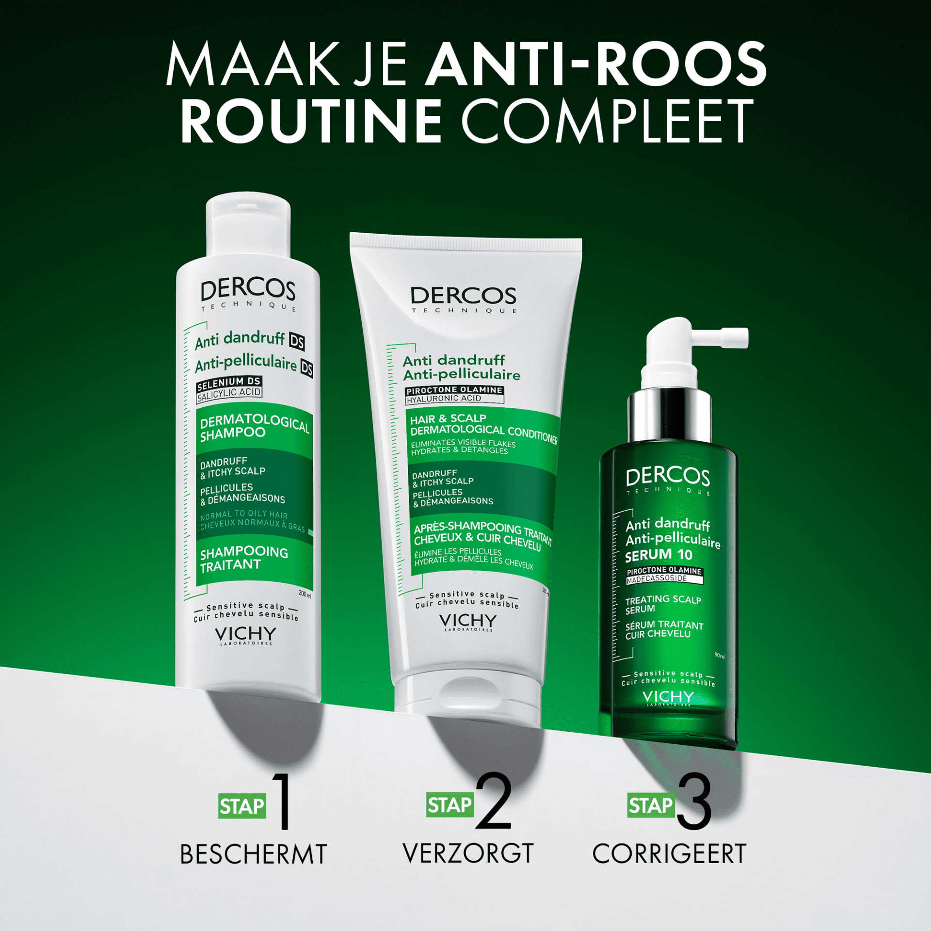 Vichy Dercos Anti-Roos DS Normaal tot Vet Haar Vichy Dercos Anti-Roos DS Normaal tot Vet Haar