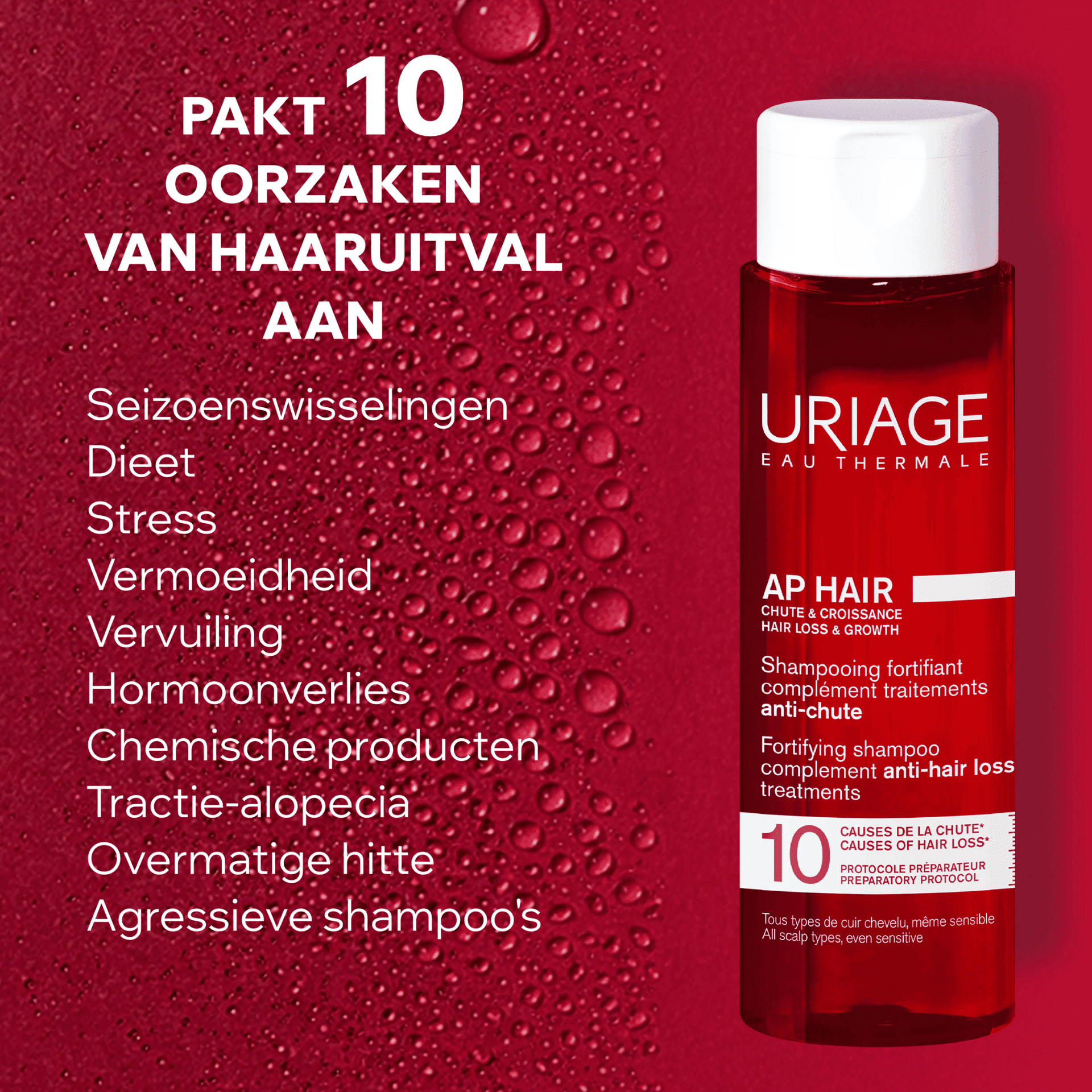 Uriage AP Hair Versterkende Shampoo tegen Haaruitval