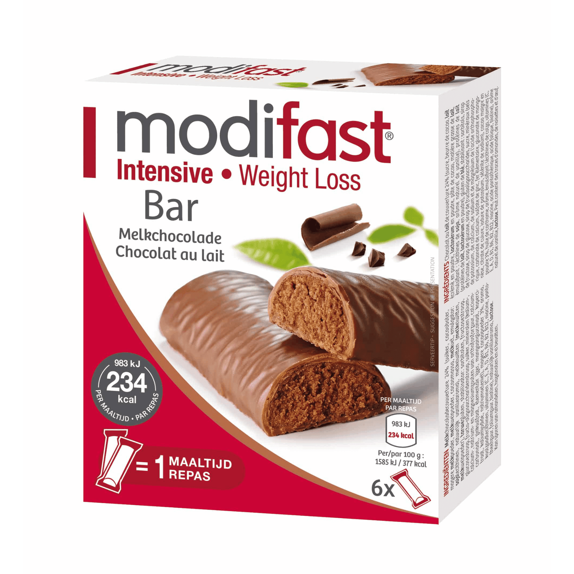 Modifast Intensive Bar Chocolat 6 pièces Modifast Intensive Bar Chocolat 6 pièces