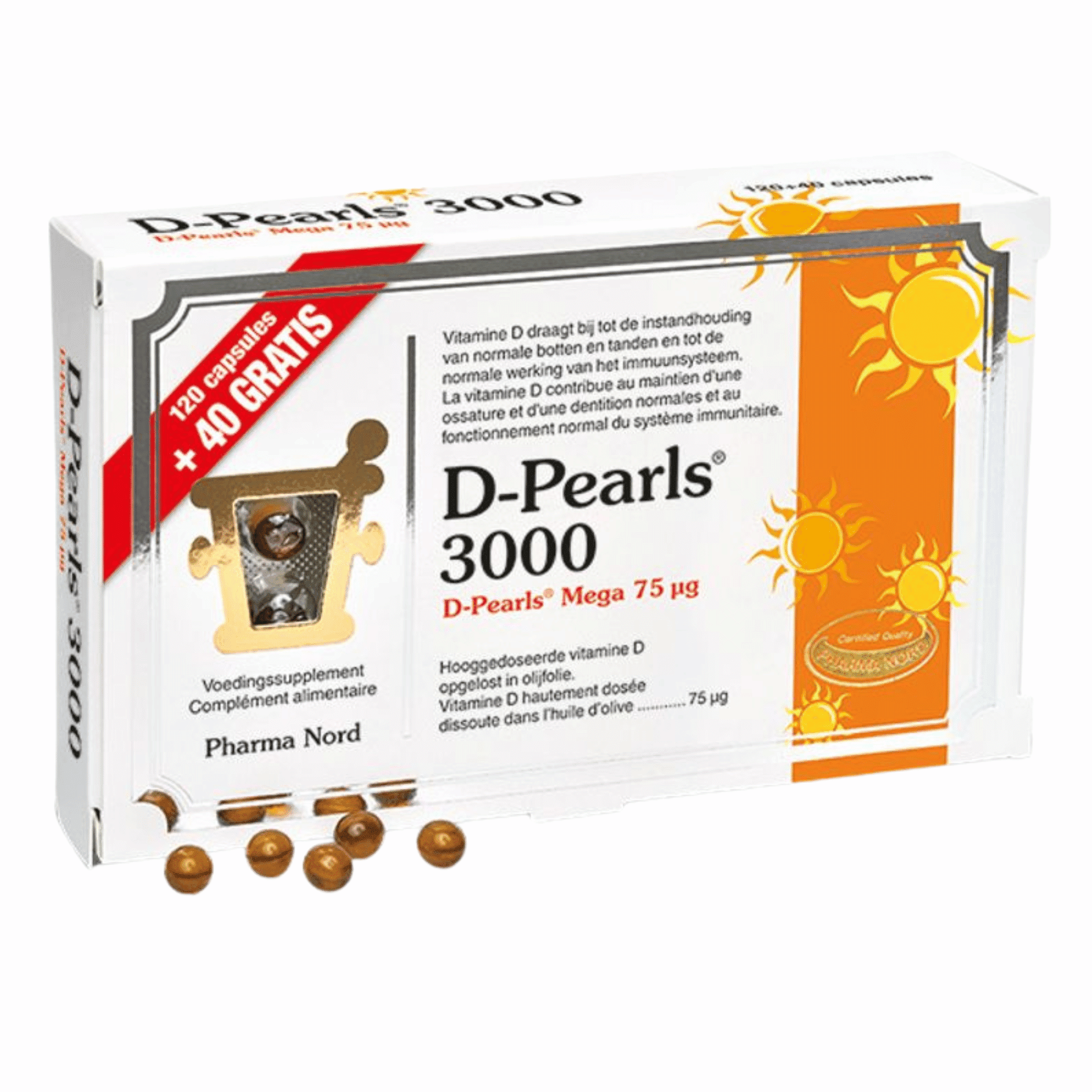 D-pearls 3000 Caps 120+40 D-pearls 3000 Caps 120+40