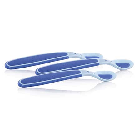 Nuby Zachte + Warmtegevoelige Lepel Blauw 3+ Nuby Zachte + Warmtegevoelige Lepel Blauw 3+