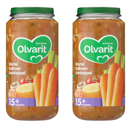 Olvarit Wortel-Kalkoen-Aardappel 15+ Olvarit Wortel-Kalkoen-Aardappel 15+