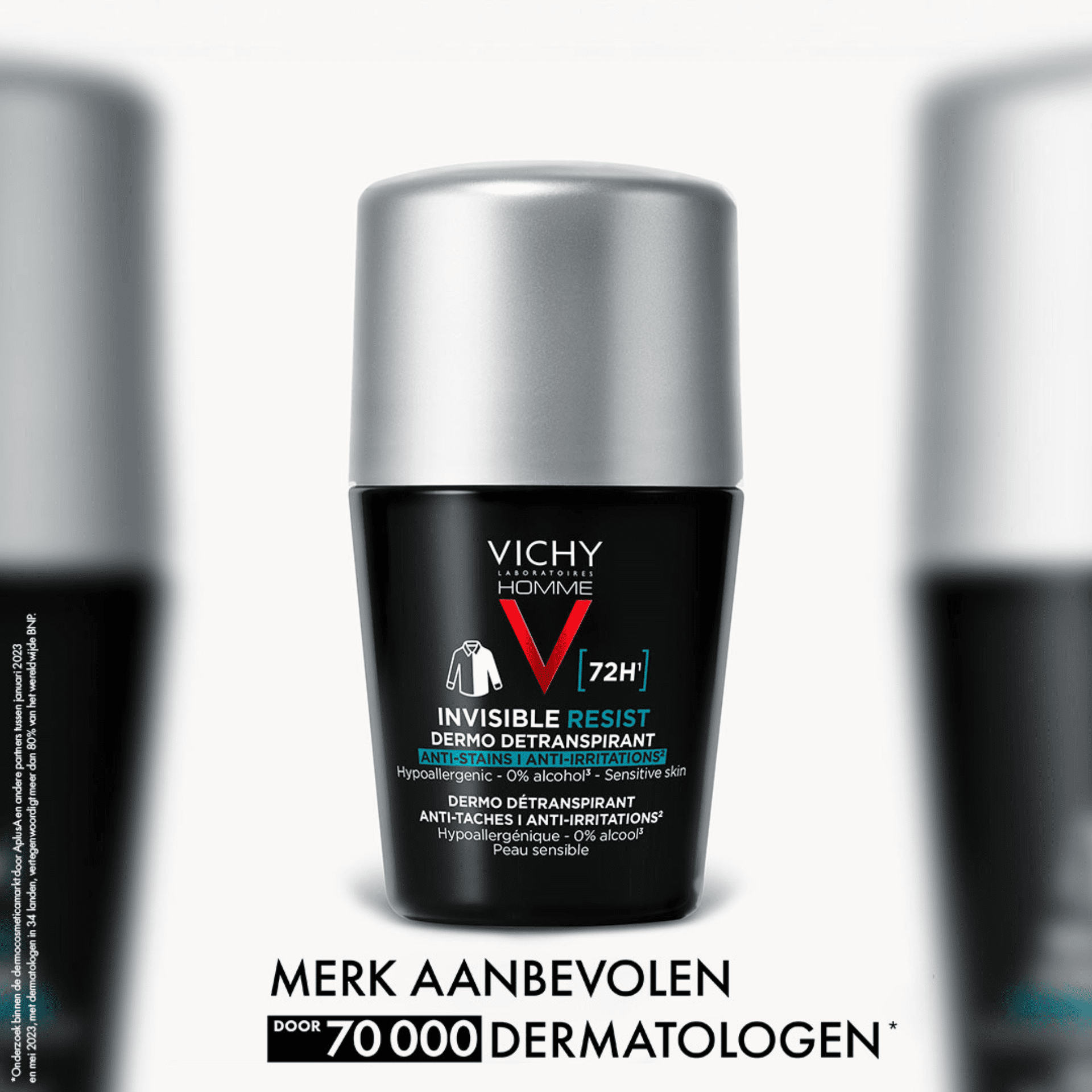 Vichy Homme Invisible Resist Dermo-Detranspirant 72U Roller