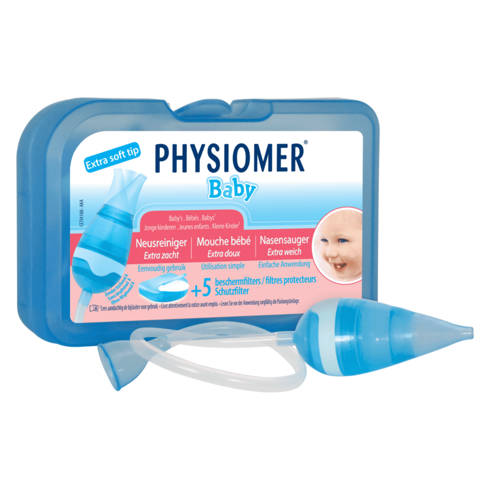 Physiomer Baby Neusreiniger + Beschermfilters Physiomer Baby Neusreiniger + Beschermfilters