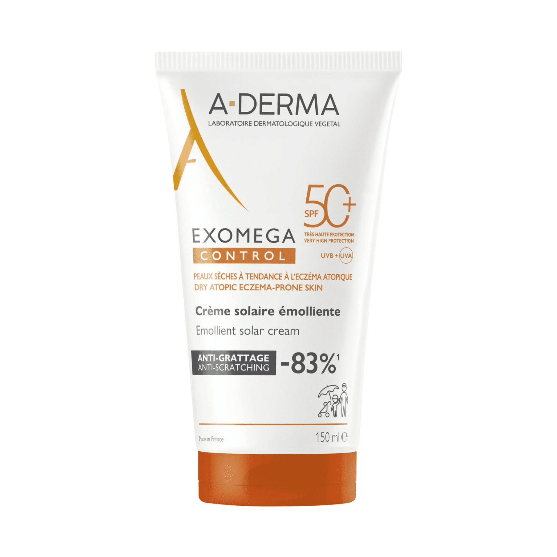 A-Derma Exomega Control Emolliërende Zonnecrème SPF 50+