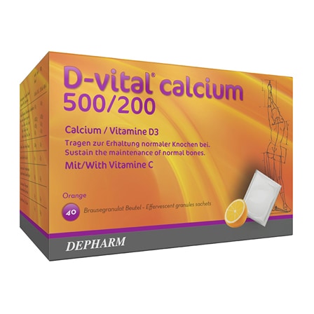 D-Vital Calcium 500/200 Sinaasappel