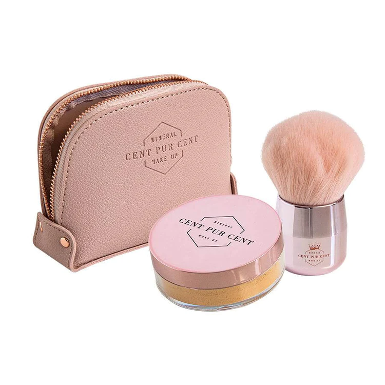 Cent Pur Cent Le Duo Loose Mineral Foundation + Kabuki Brush Cent Pur Cent Le Duo Loose Mineral Foundation + Kabuki Brush