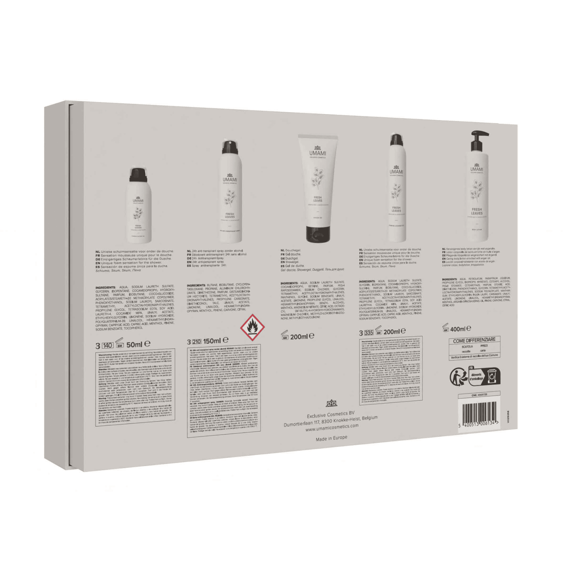 Umami Fresh Leaves Geschenkset Douche Groot Umami Fresh Leaves Geschenkset Douche Groot