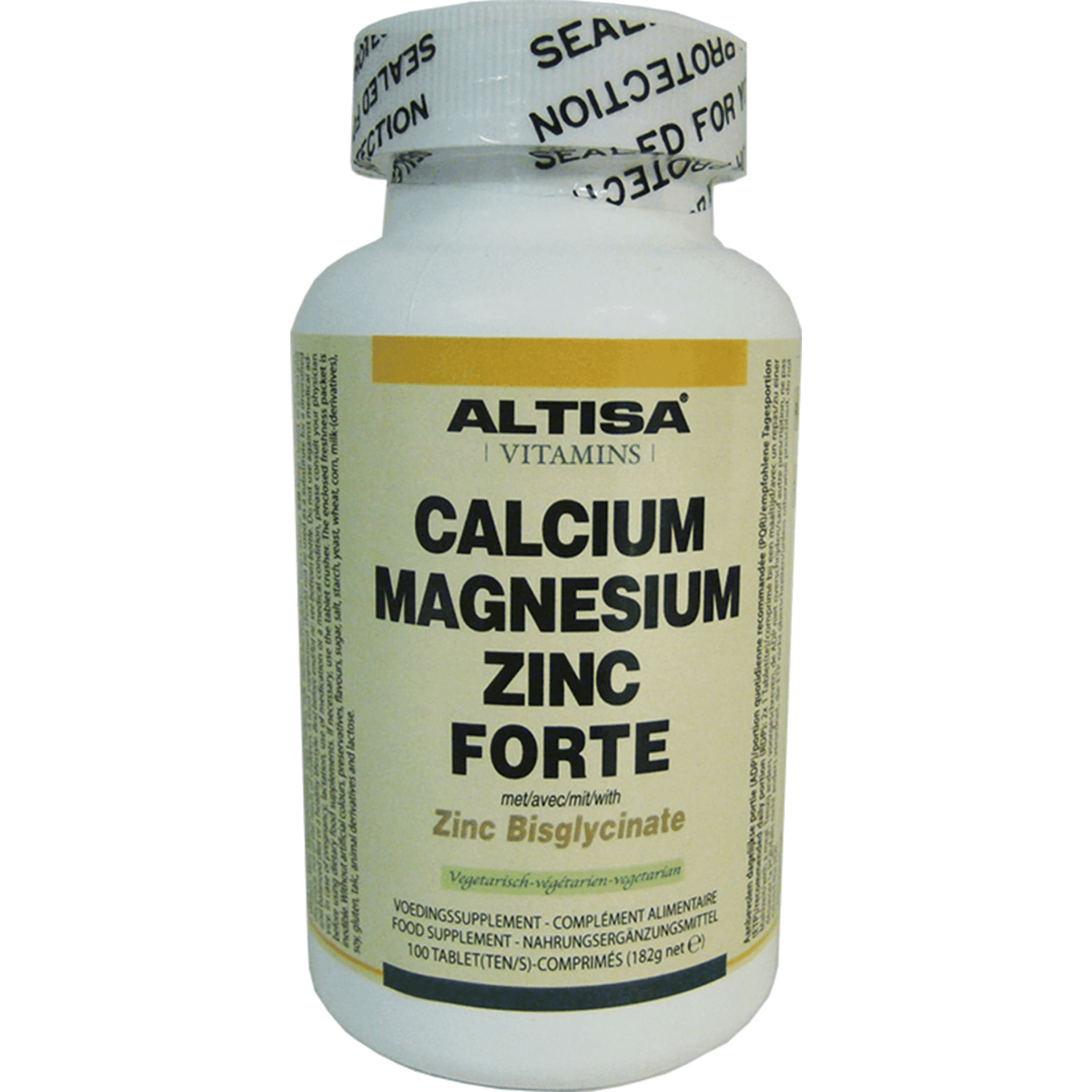 Altisa Ca mg Zn Forte Zn Bisglycinate 100 tabletten Altisa Ca mg Zn Forte Zn Bisglycinate 100 tabletten