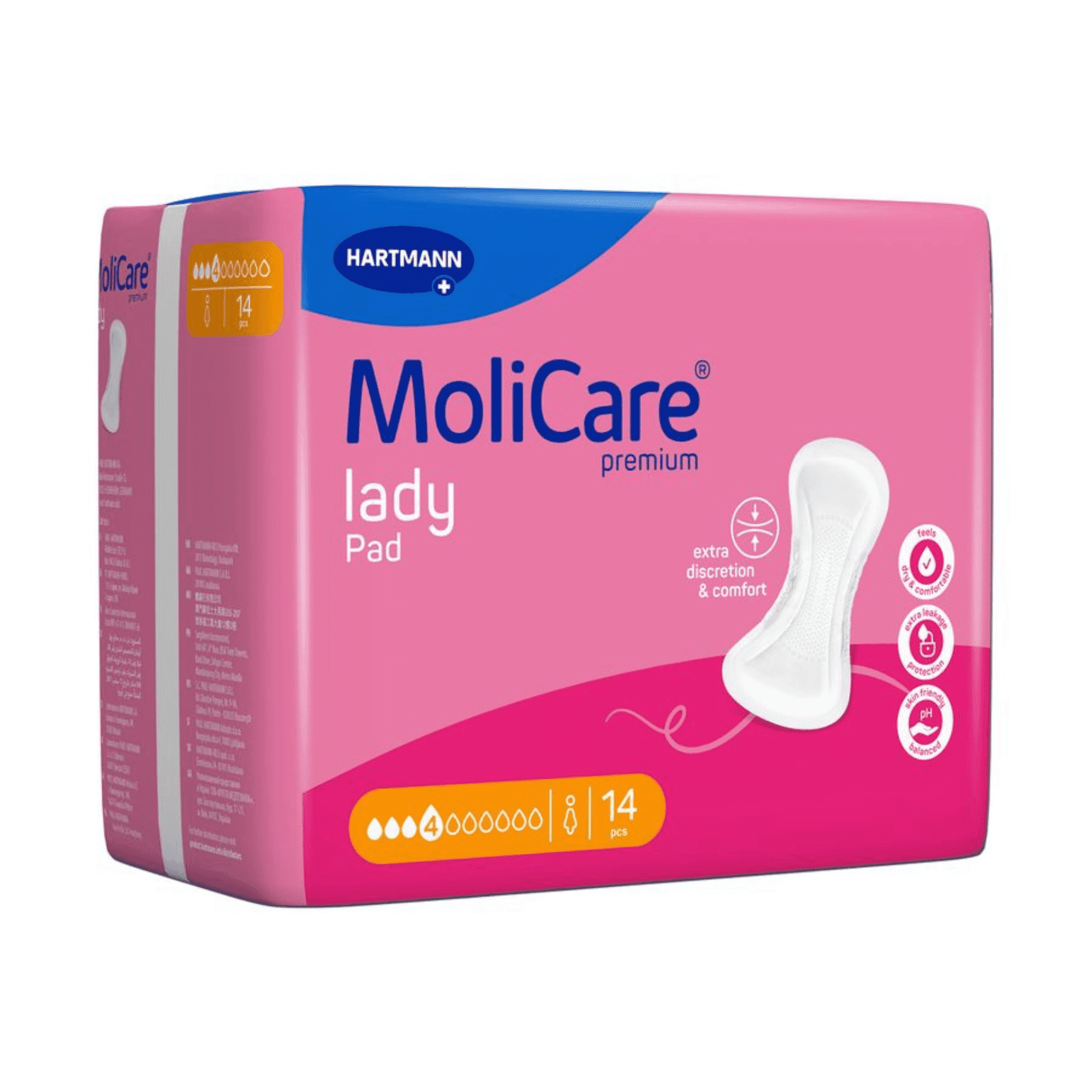Molicare Premium Lady Pad 4 Drops 43x16cm 12 Molicare Premium Lady Pad 4 Drops 43x16cm 12