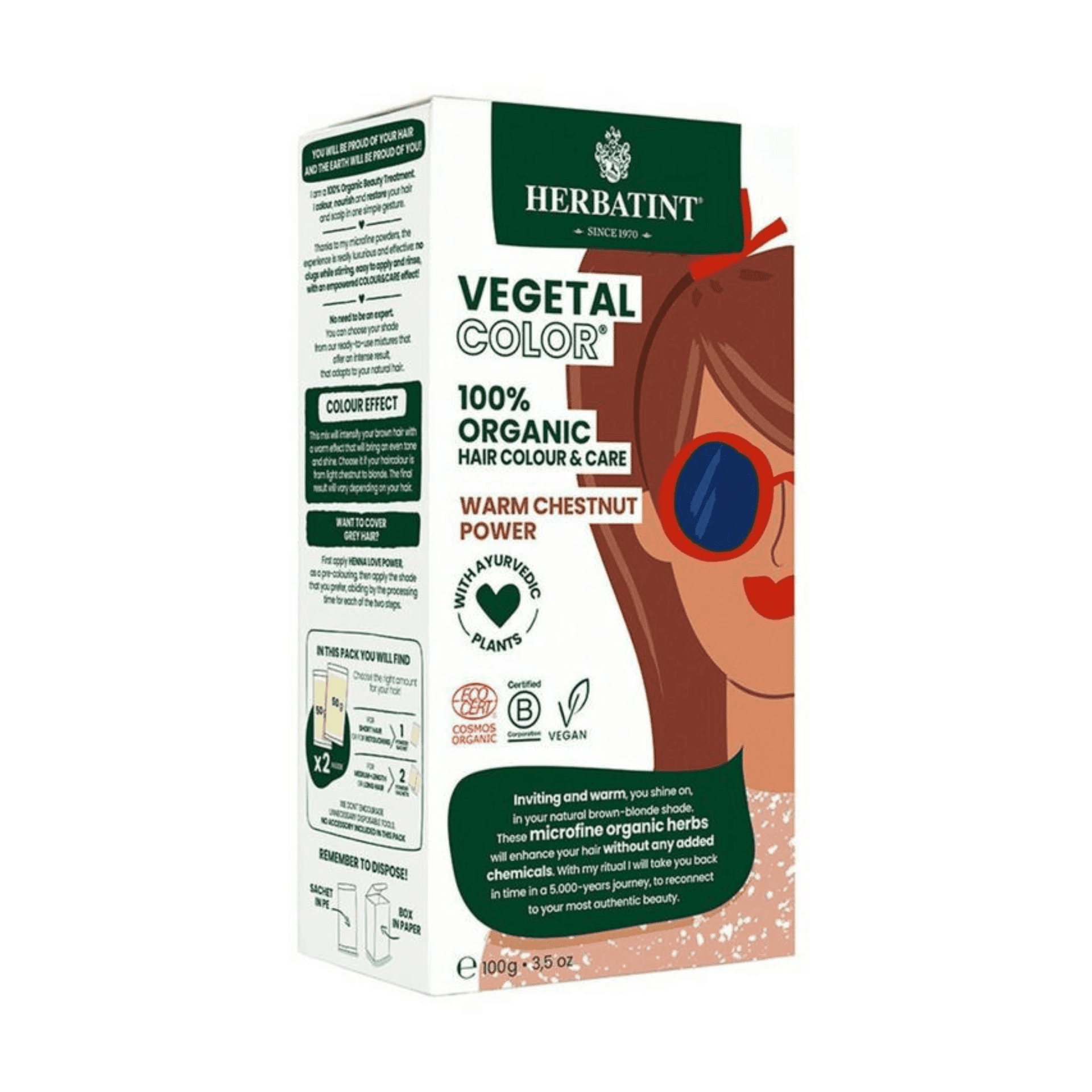 Herbatint Vegetal Color Eco Warm Chestnut Power Herbatint Vegetal Color Eco Warm Chestnut Power