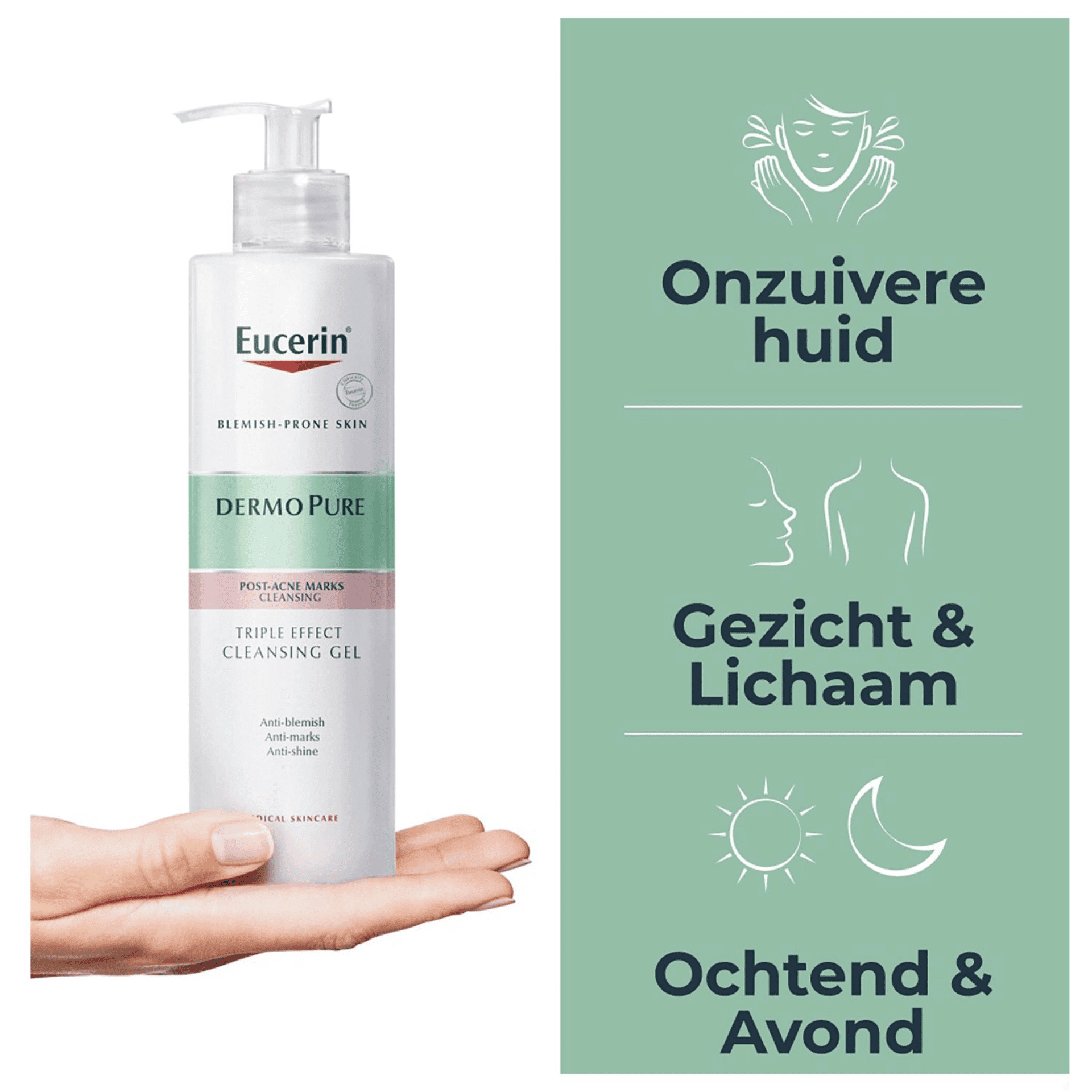 Eucerin Dermopure Triple Action Gel Nettoy. 150ml Eucerin Dermopure Triple Action Gel Nettoy. 150ml