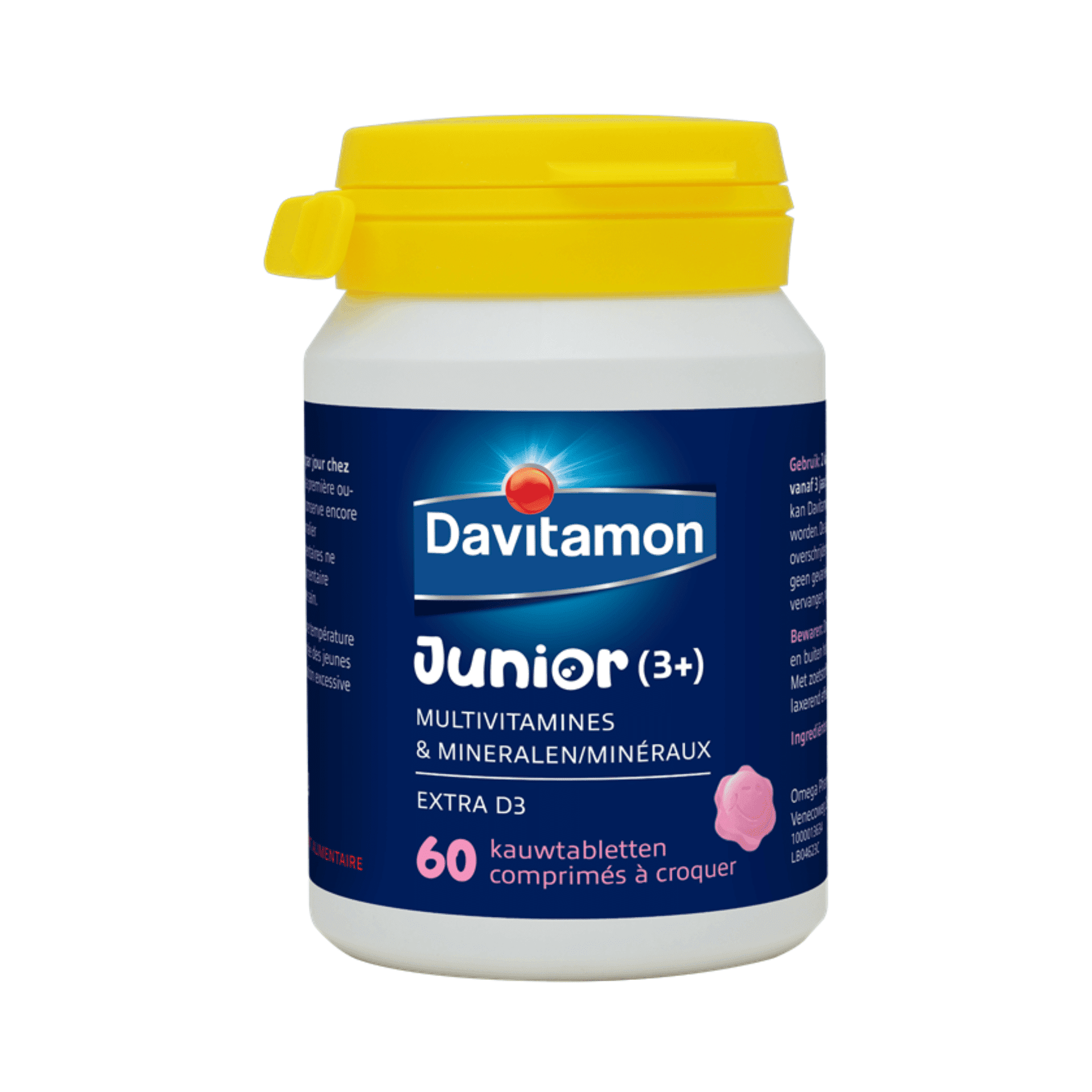 Davitamon Junior Multivitamines & Mineralen Frambozen Davitamon Junior Multivitamines & Mineralen Frambozen