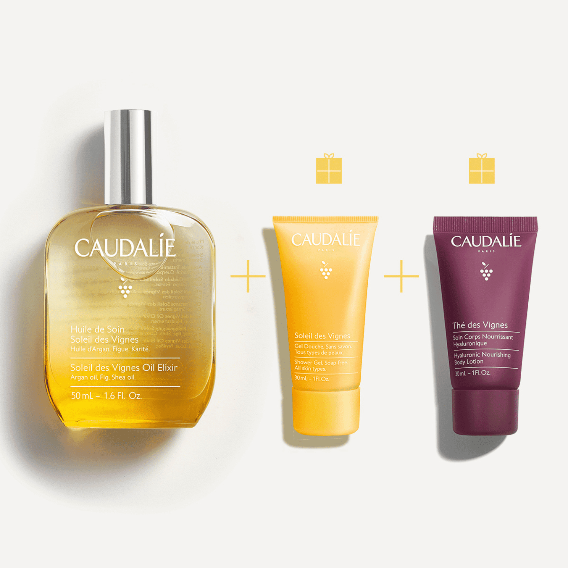 Caudalie Coffret Noel Huile Soleil 2024 3 Prod.