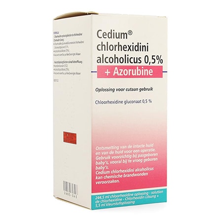 Qualiphar Cedium Chlorhexidini 0,5% + Azorubine Qualiphar Cedium Chlorhexidini 0,5% + Azorubine