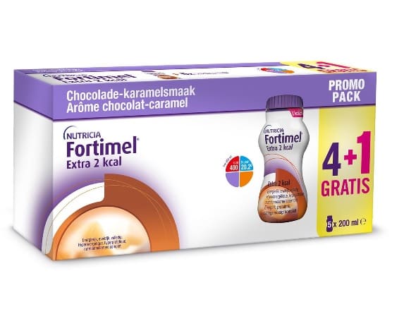 Fortimel Extra 2kcal Promo4+1 Choco Caram. 5x200ml