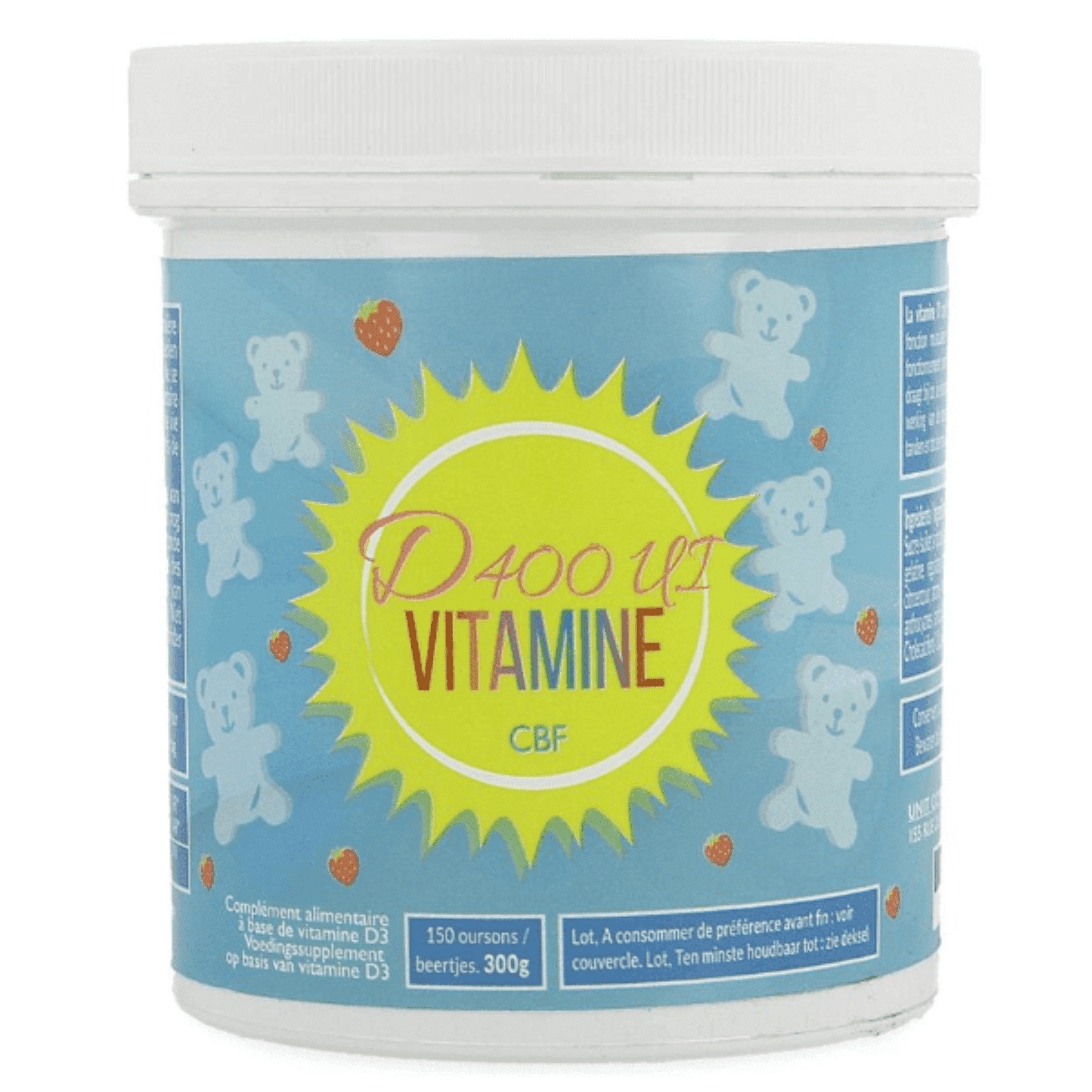 CBF Medical Vitamine D400 UI Beertjes Aardbei CBF Medical Vitamine D400 UI Beertjes Aardbei