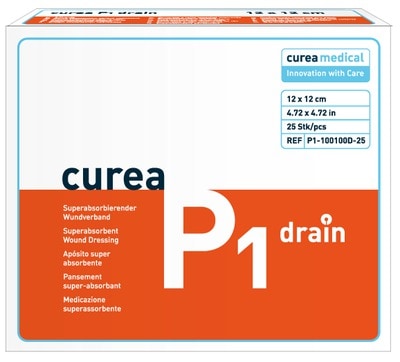 Curea P1 Superabsorb Compresse Drainage 12x12cm 25 Curea P1 Superabsorb Compresse Drainage 12x12cm 25