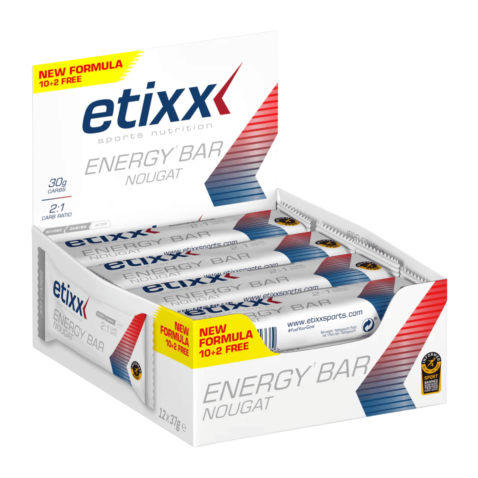 Etixx Energy Bar Nougat 12 x 37 g