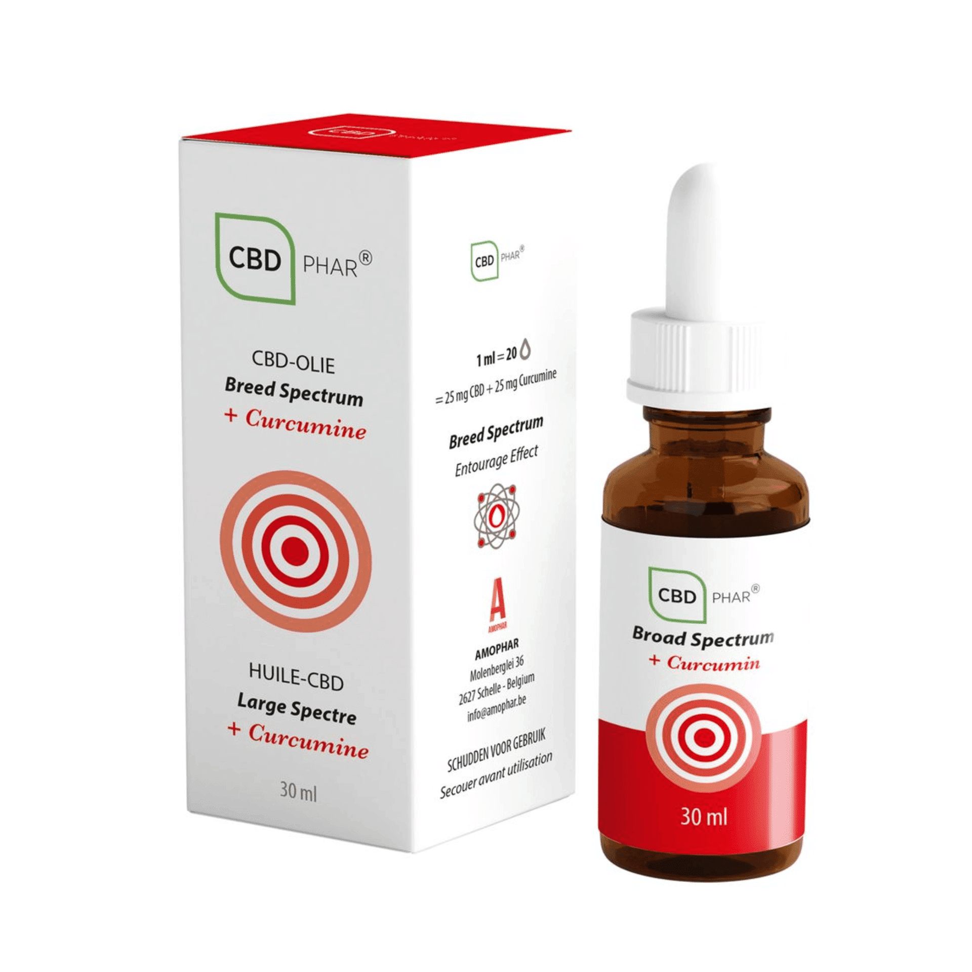 Cbd Huile Large Spectre + Curcumine 30ml Cbd-phar