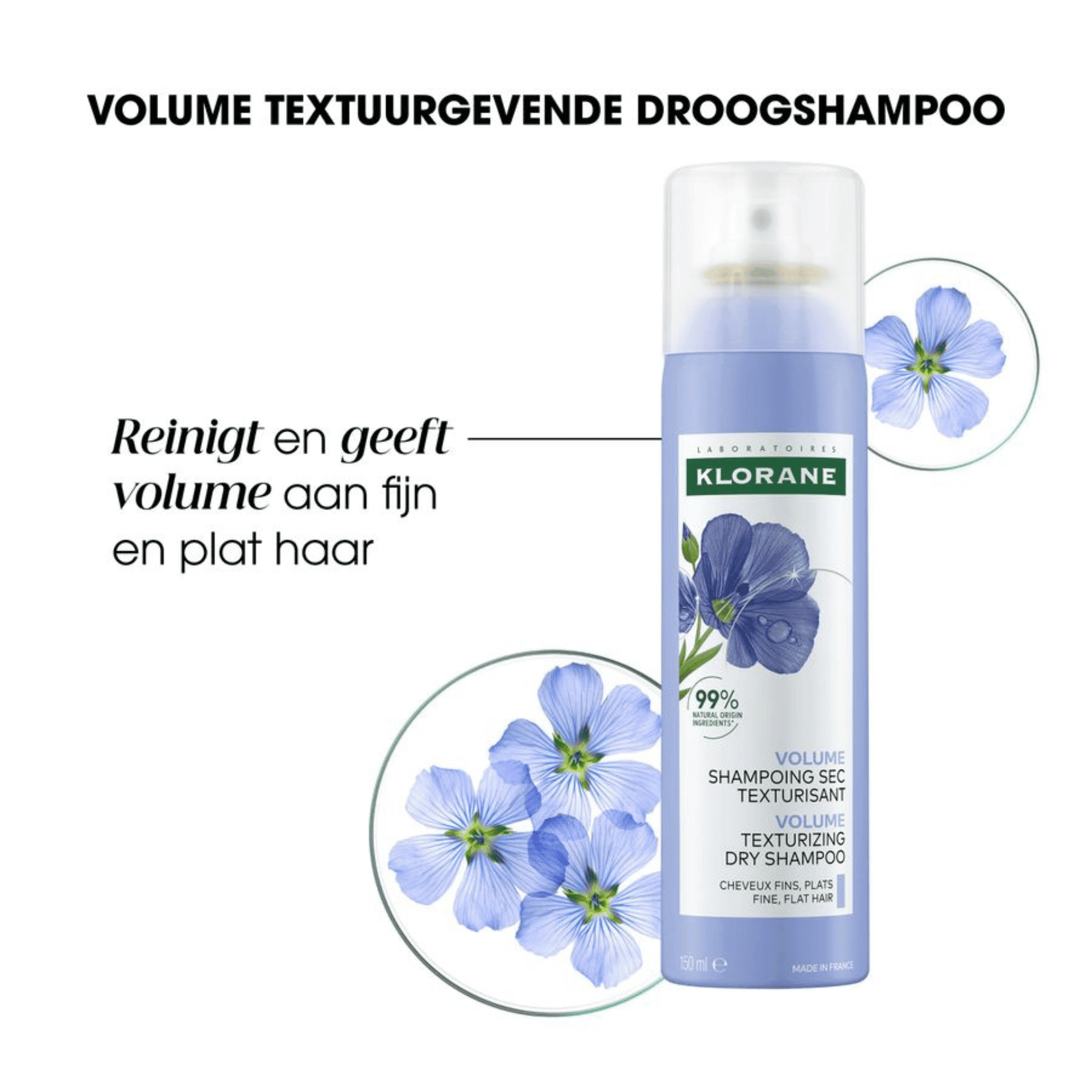 Klorane Volume Texturiserende Droogshampoo Klorane Volume Texturiserende Droogshampoo