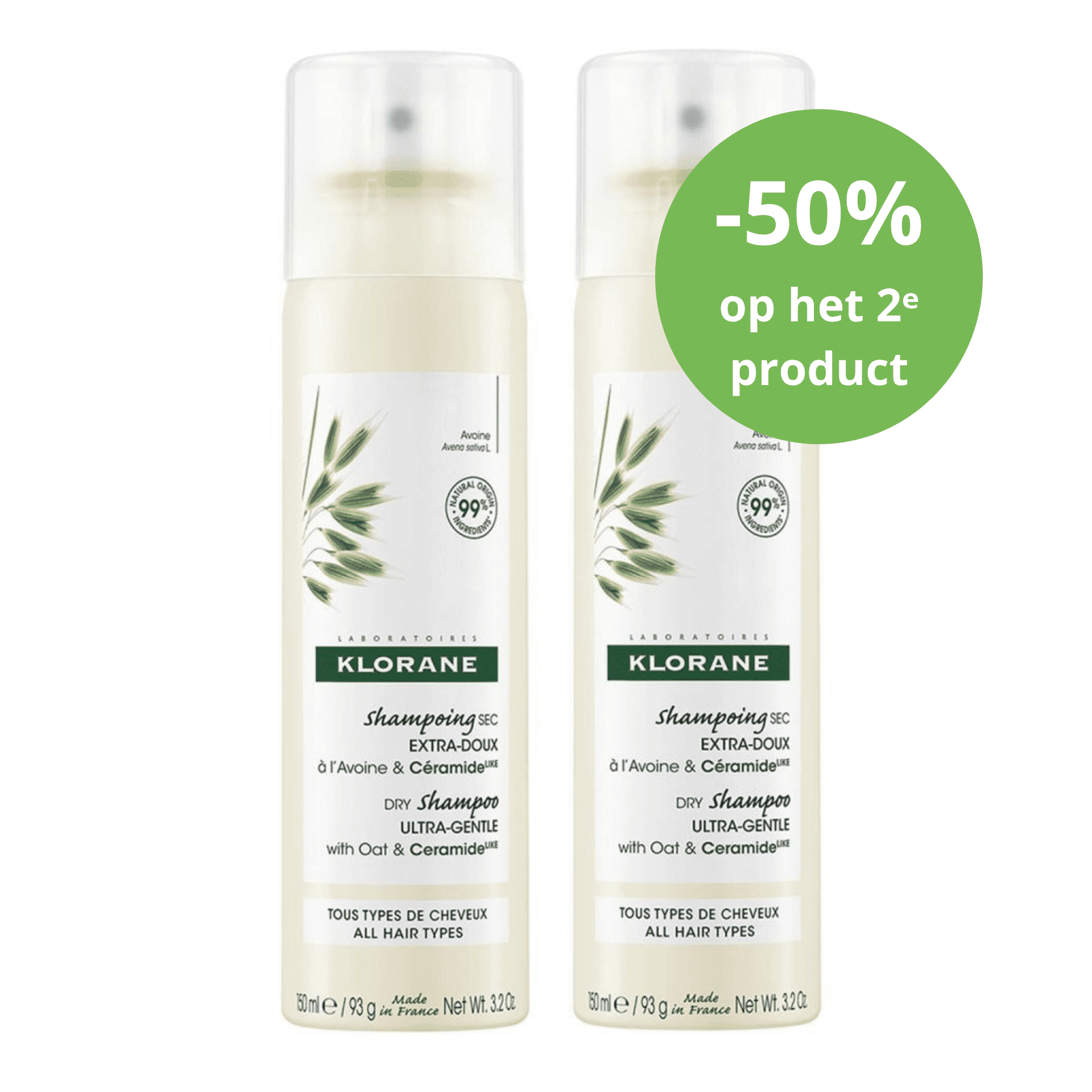 Klorane Capil. Sh Sec Avoine Duo2x150ml Promo -50%