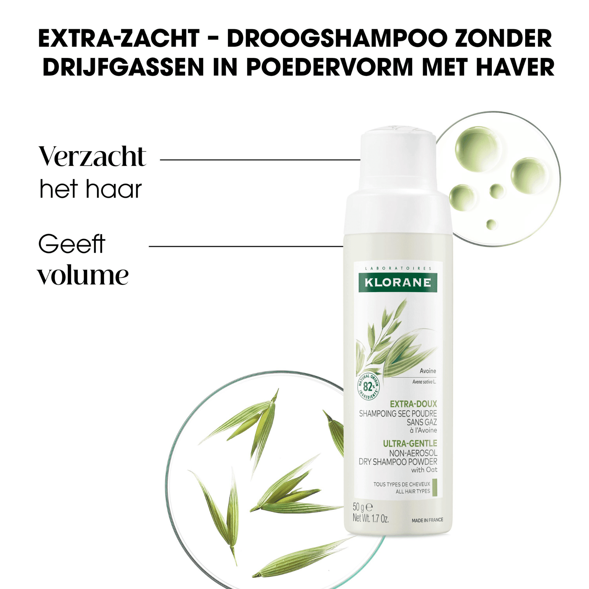 Klorane Haver Droogshampoo in Poedervorm zonder Gas Klorane Haver Droogshampoo in Poedervorm zonder Gas