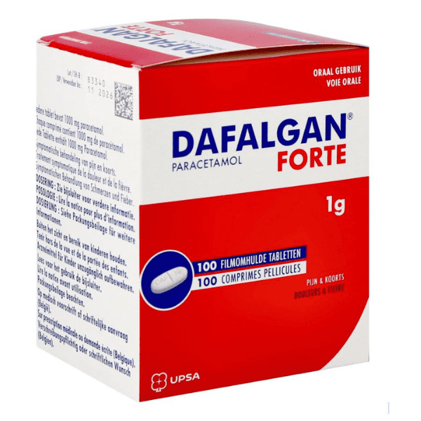 Dafalgan Forte 1g Filmomhulde Tabletten