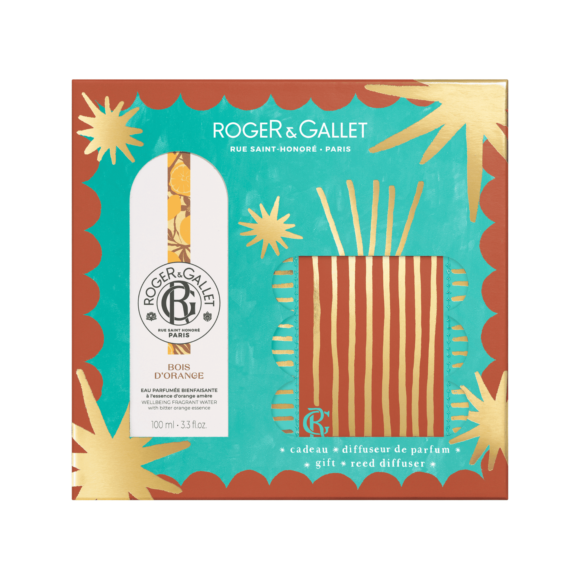 Roger & Gallet Geparfumeerd Water + Geurstokjes Geschenkset Roger & Gallet Geparfumeerd Water + Geurstokjes Geschenkset