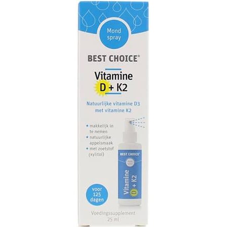 Best Choice Mondspray Vitamine D3 + K2 Best Choice Mondspray Vitamine D3 + K2