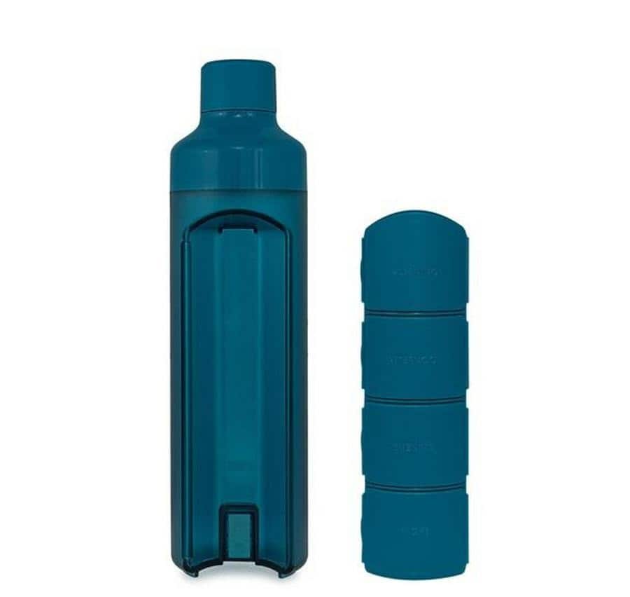 YOS Water Bottle & Pill Box Daily Bold Blue YOS Water Bottle & Pill Box Daily Bold Blue