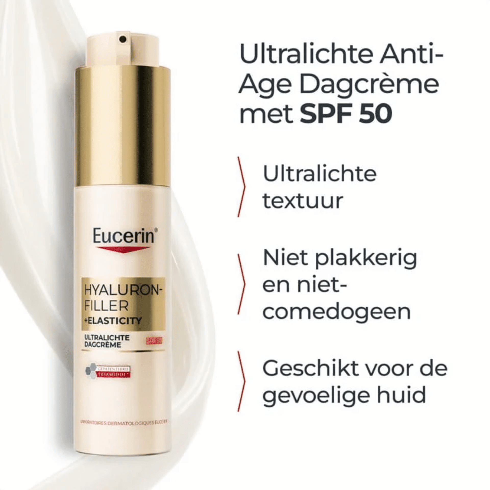 Eucerin Hyaluron-Filler + Elasticity Soin de Jour Ultra-Léger SPF 50 Eucerin Hyaluron-Filler + Elasticity Soin de Jour Ultra-Léger SPF 50