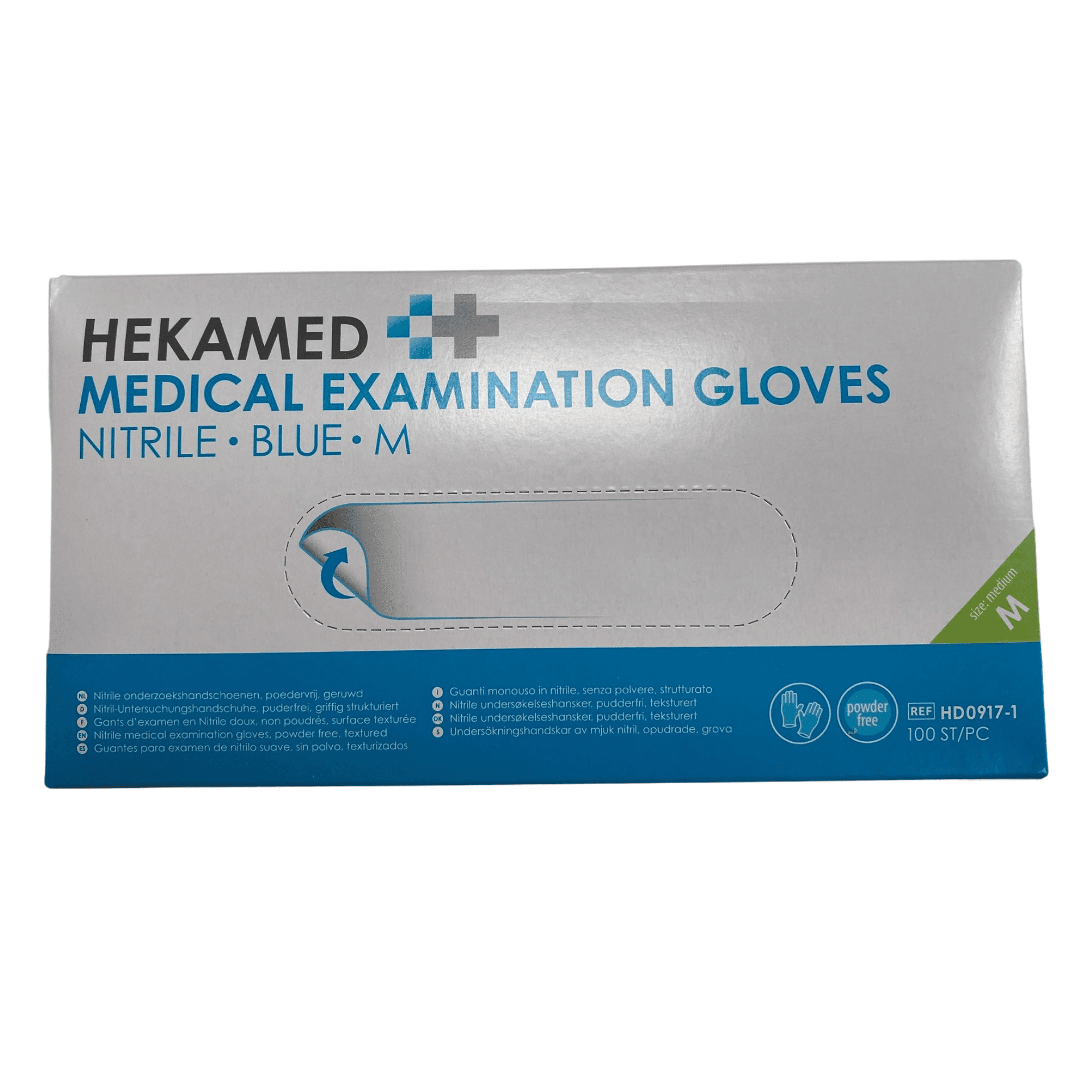 Hekamed Gants Exam Soft Nitrile S/pdr M 100